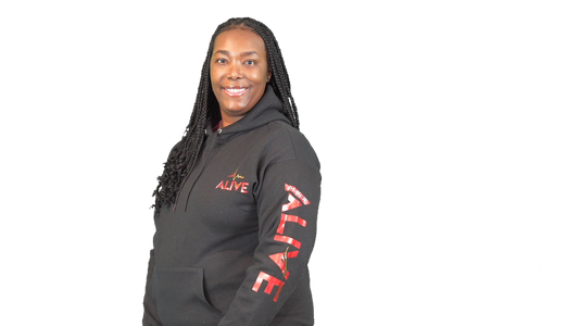 Women's Black Long Sleeve Alive Hoodie