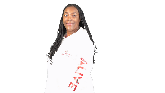 Women's White Long Sleeve Alive Hoodie